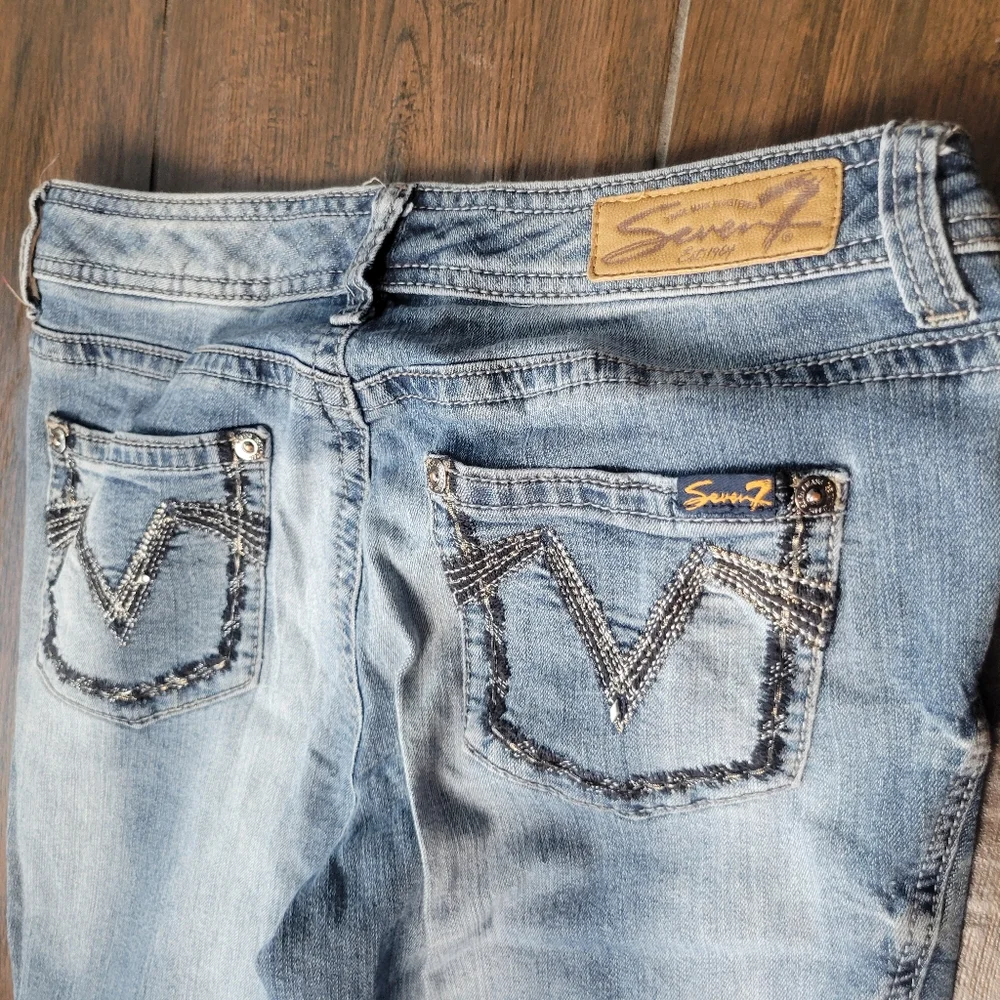 Seven 7 Women's Jean Pants Stone Washed Size 6 - Picture 4 of 6